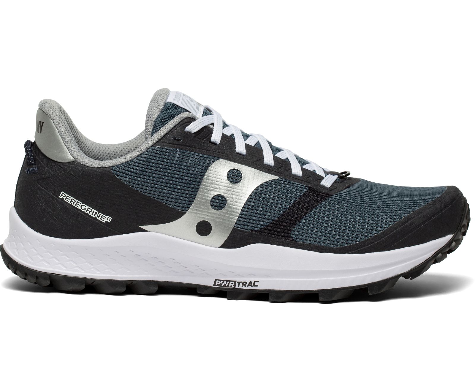 Men\'s Saucony Peregrine 11 Trail Running Shoes Navy / Black / Silver | Singapore 586FDNM